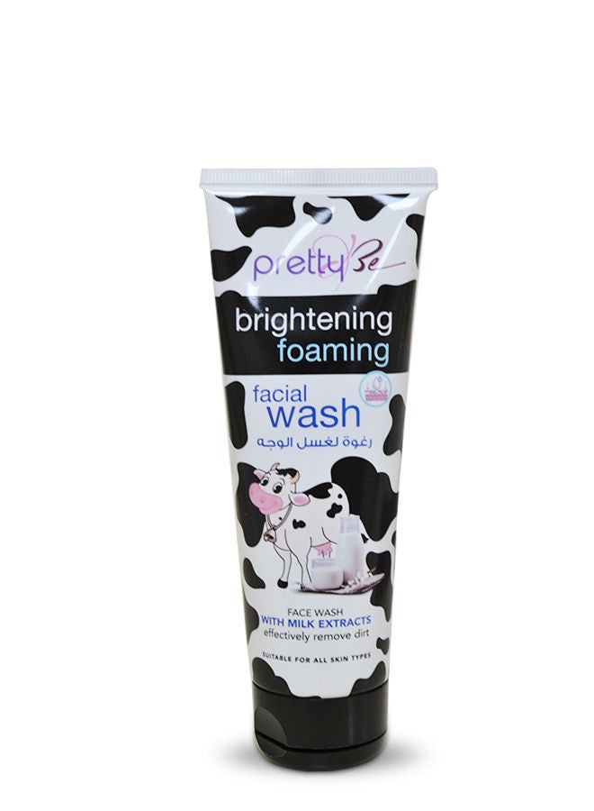 Brightening Foaming Facial Face Wash with Milk Extracts, Suitable for All Skin Types 100ml