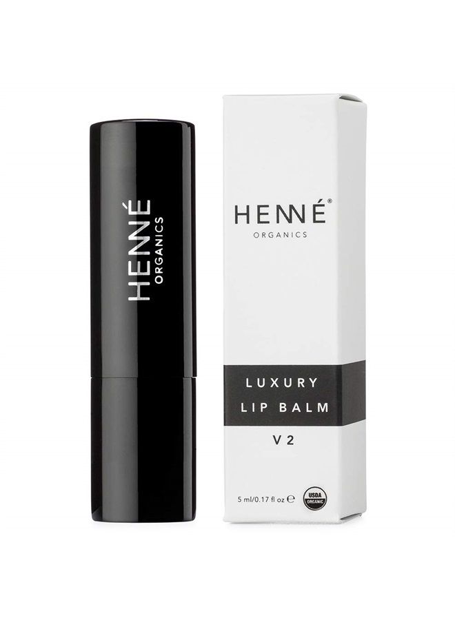 Henné Organics Luxury Lip Balm V2 - Natural and Organic Moisturizer - 0.17 Ounce Stick