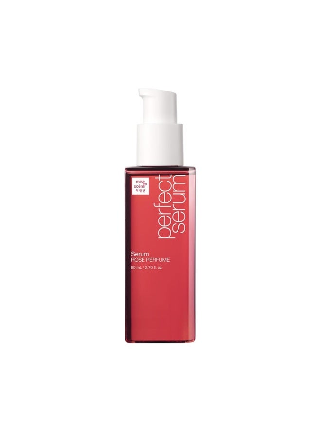 Mise En Scene Perfect Rose Perfume Serum - Korean Hair Essence with Rose Scent, Argan Oil for Damaged Hair Care, 2.70 fl. Oz