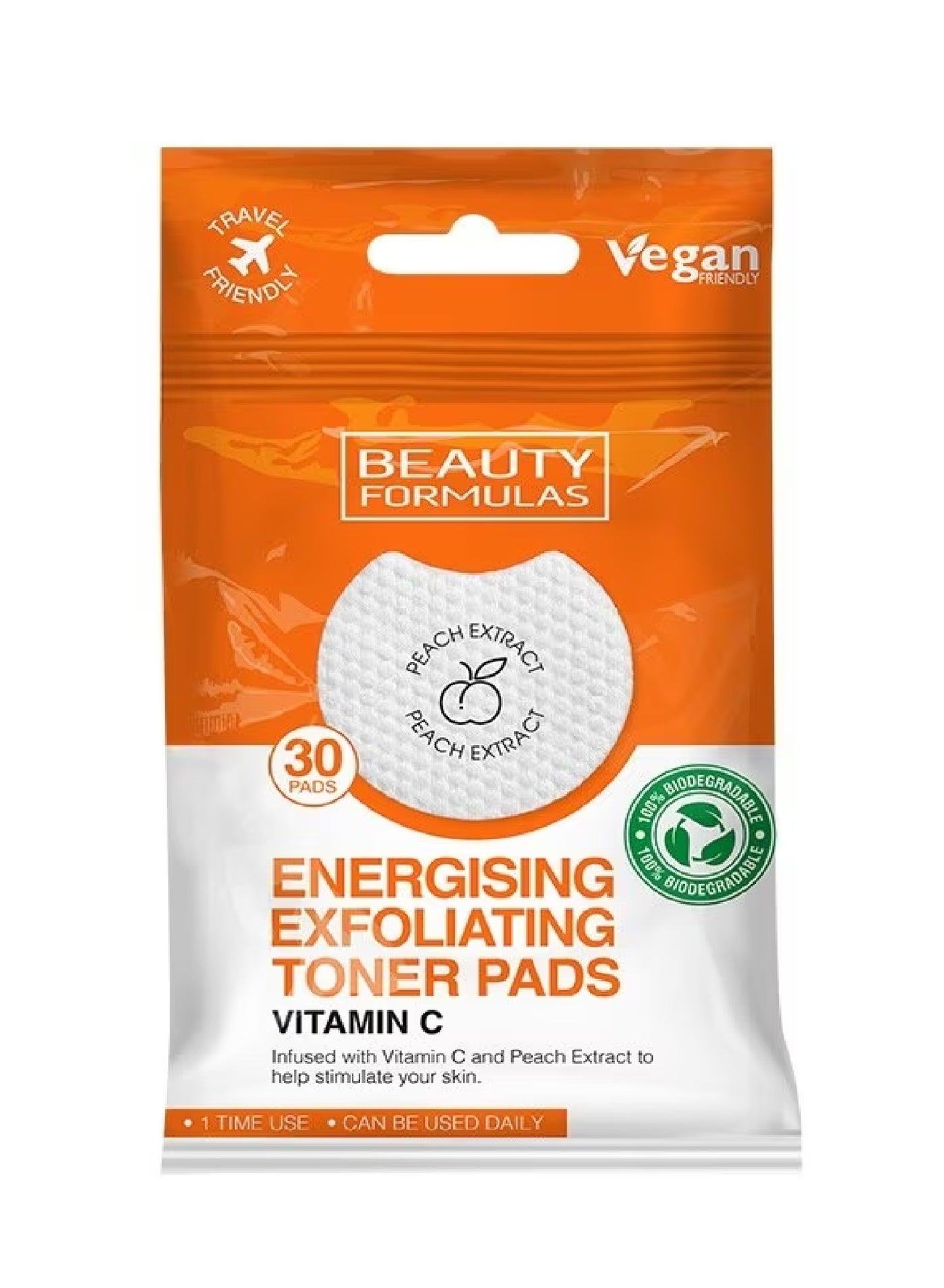 BEAUTY FORMULAS ENERGISING EXFOLIATING TONER PADS VIT.C 30'S