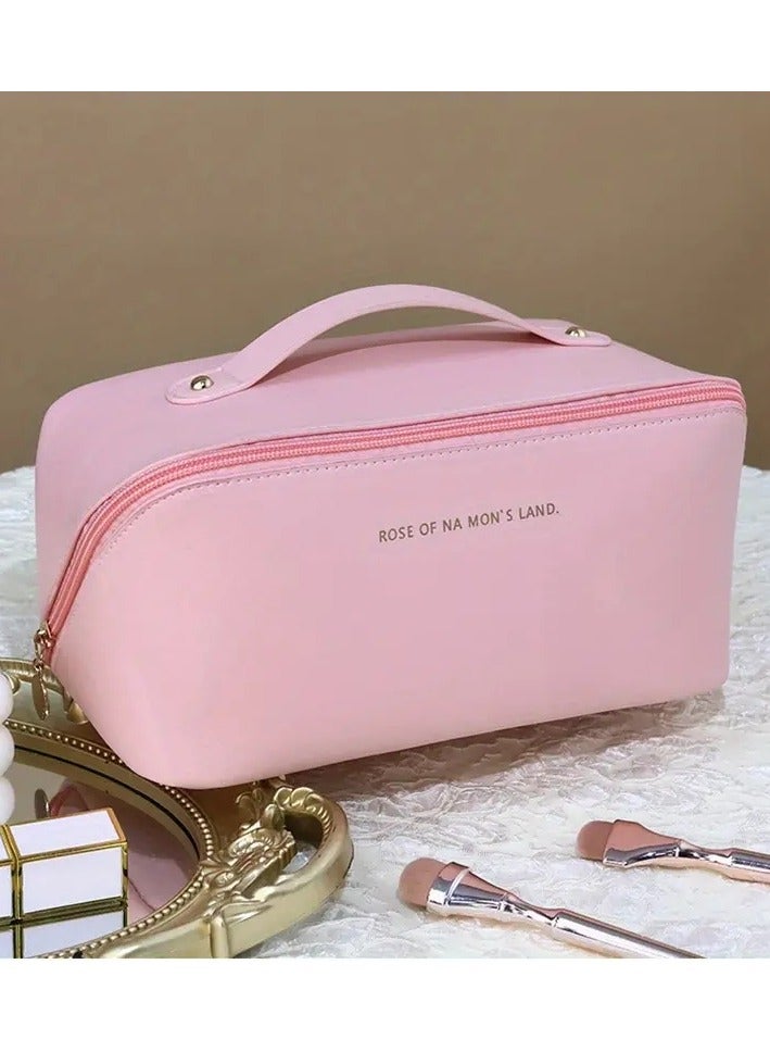 Large apaciy Travel Cosmetic Bag Multifunctional Waterproof Portable Makeup Organizer Bag With Handle Ideal for Travel