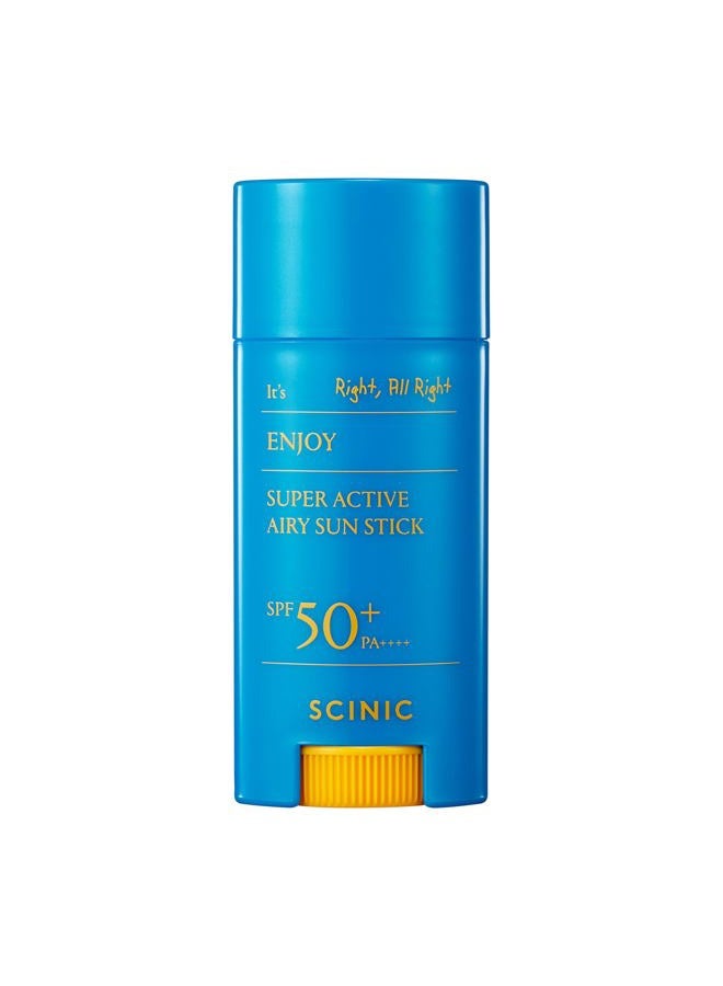 Enjoy Super Active Airy Sun Stick SPF50+ PA++++ 0.53oz (15g) | Strong UV Protection Anytime, Anywhere Air-light, Clear | Korean Skincare