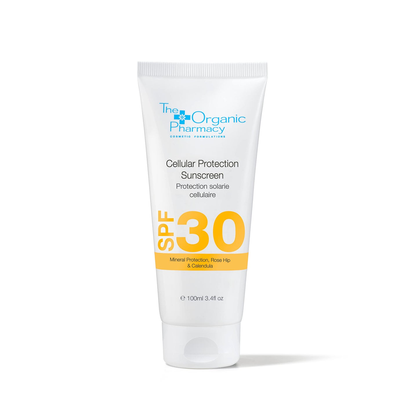 The Organic Pharmacy Cellular Protection Sunscreen SPF 30 for Face & Body - Mineral Sunshield to Block Both UVA & UVB - Vitamin-rich Natural Antioxidants - Light, Non-Flaky, Non-Greasy - 3.4 oz 100 ml