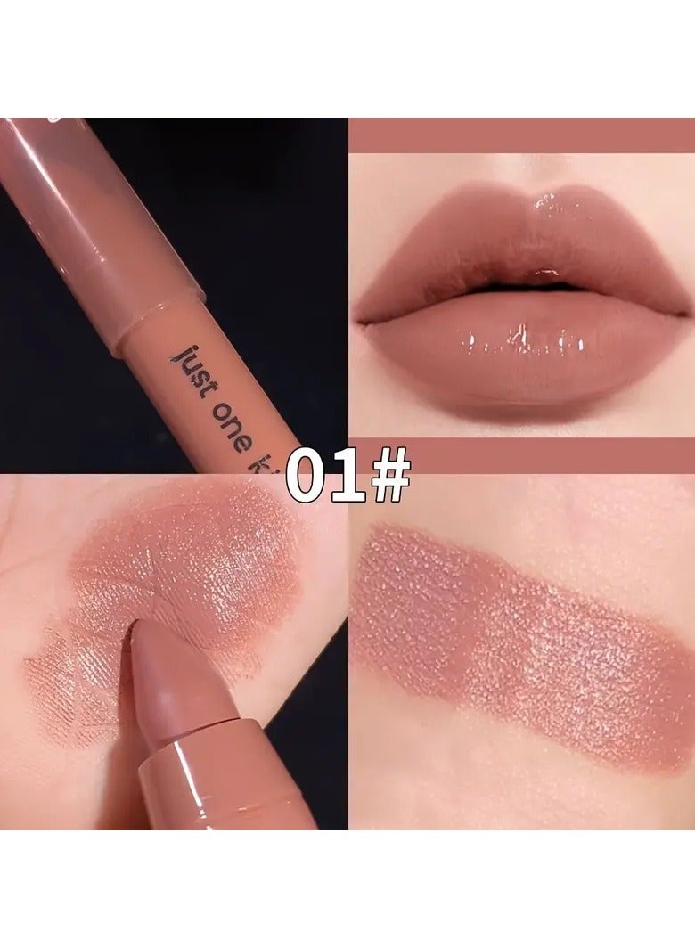 Moisturizing and Nourishing Lipstick Easy to Color  Lip Glaze Rotating Lipstick Pen Lip Gloss COLOR 1