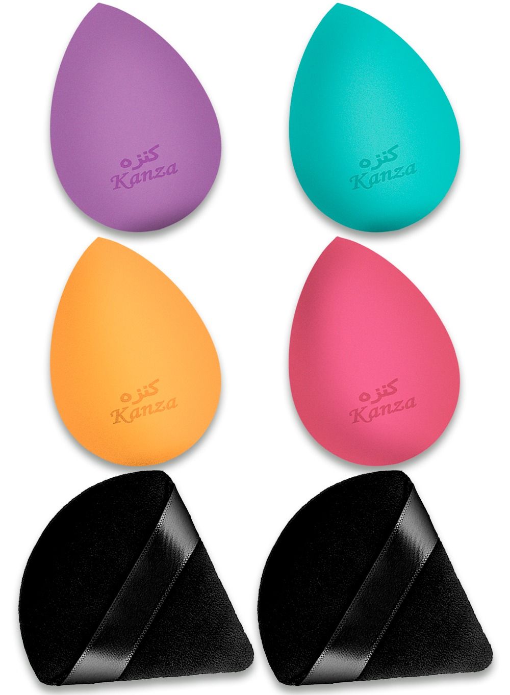6 Pcs Oval and Triangle Shape Sponge and Powder Makeup Puff Collection Makeup Blender Latex Free and High-Definition Set Makeup Blender for Powder Cream and Liquid Wonder Blender Beauty Cosmetic Tool