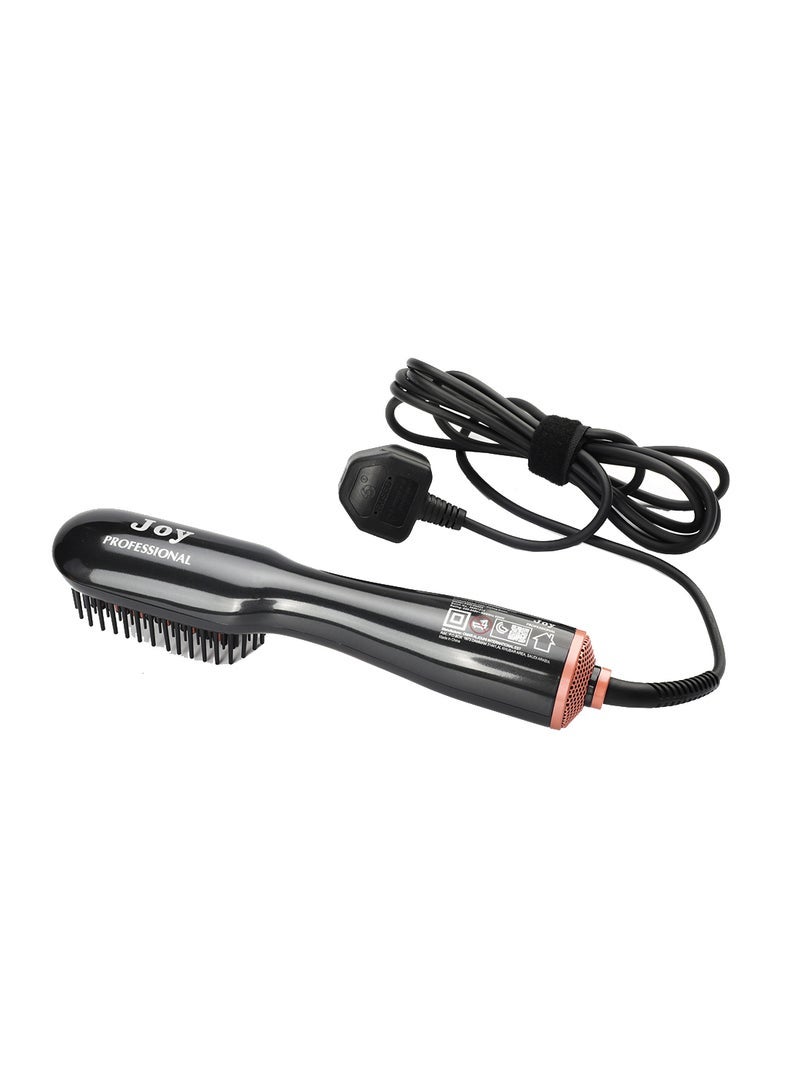 Hair Dryer Brush – 3-in-1 Hot Air Brush for Drying, Straightening & Volumizing | Lightweight Blow Dryer with Ionic Technology for Smooth & Frizz-Free Styling | Ideal for All Hair Types – Black