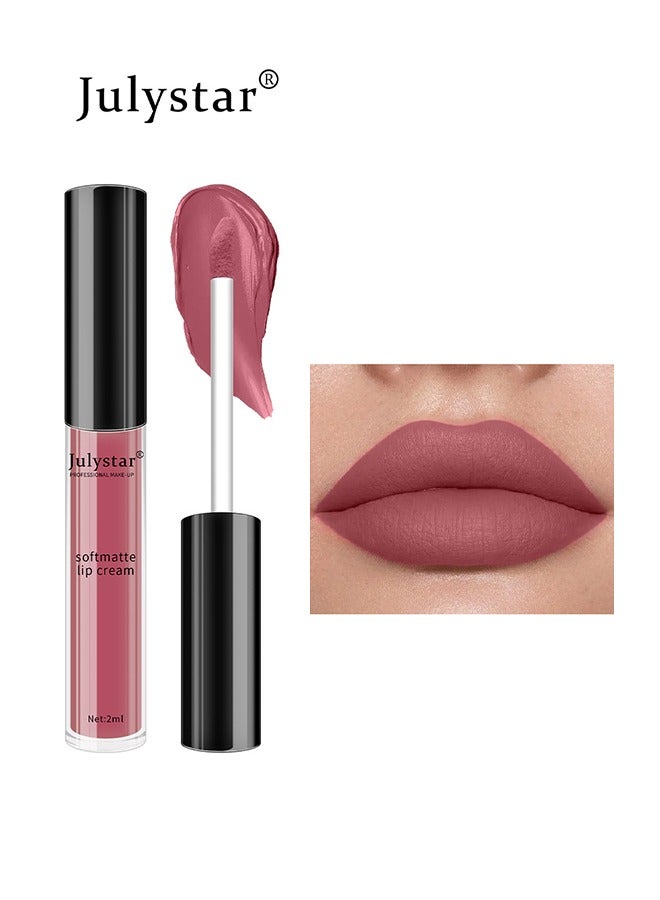 Soft Matte Lip,Liquid Matte Nude Lipstick-Lip Stain Makeup For Women 24 Hours Lipstick Long Lasting Portable Multi Use Lipstick（#05）