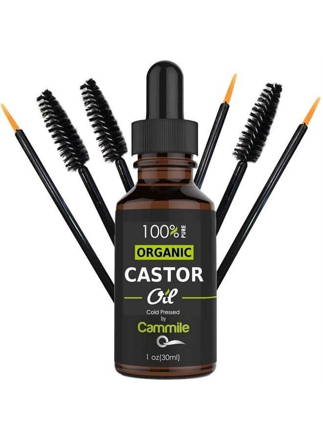 Organic Castor Oil - For Hair, Eyelashes, and Eyebrows Growth 1 oz 30ml