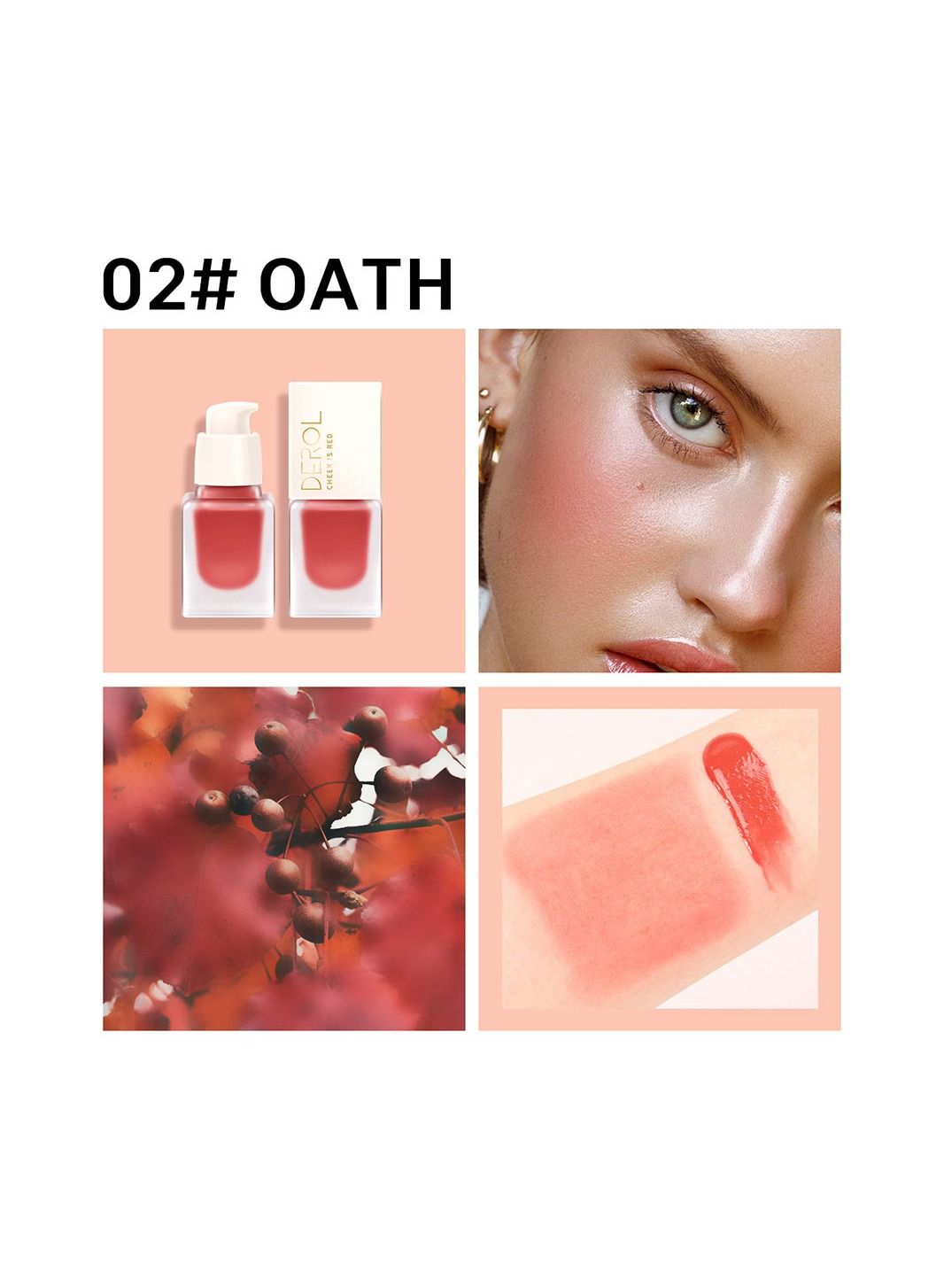 Mousse Liquid Cream Blush For Cheeks Face Blushes Stick Palette Bronzer Highlighter Shape Contour Moisturizing And Breathable Matte Finish Long-wearing Waterproof For Women Makeup