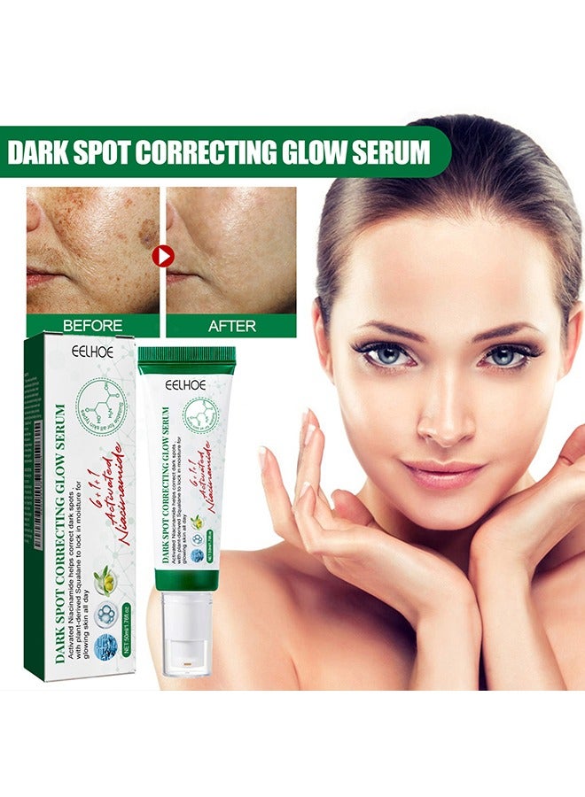 Dark Spot Correcting Glow Serum, Moisturizing Whitening Brightening Serum, Dark Spot Treatment, Repair Dullness, for Acne Scars, Fine Lines, Hyperpigmentation and Dark Circles 50ml