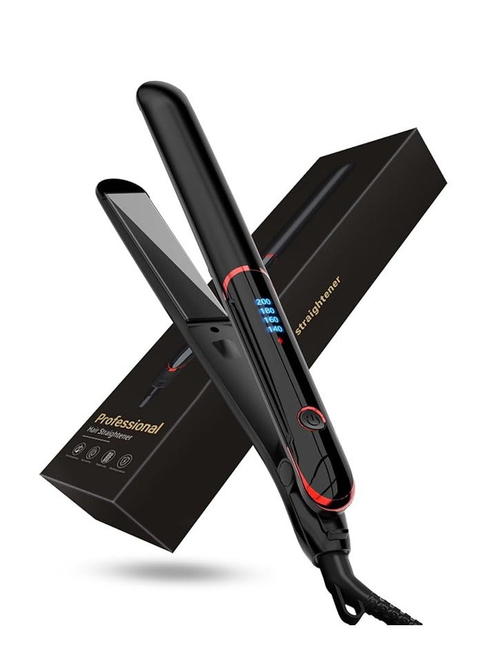 Hair Straightener, Fast Heat Titanium Hair Straightener for Stylish Styles, 2-in-1 Hair Straightener and Curler Dual Voltage Styling Tool for Professional Salon Straightening/Curling/Waving