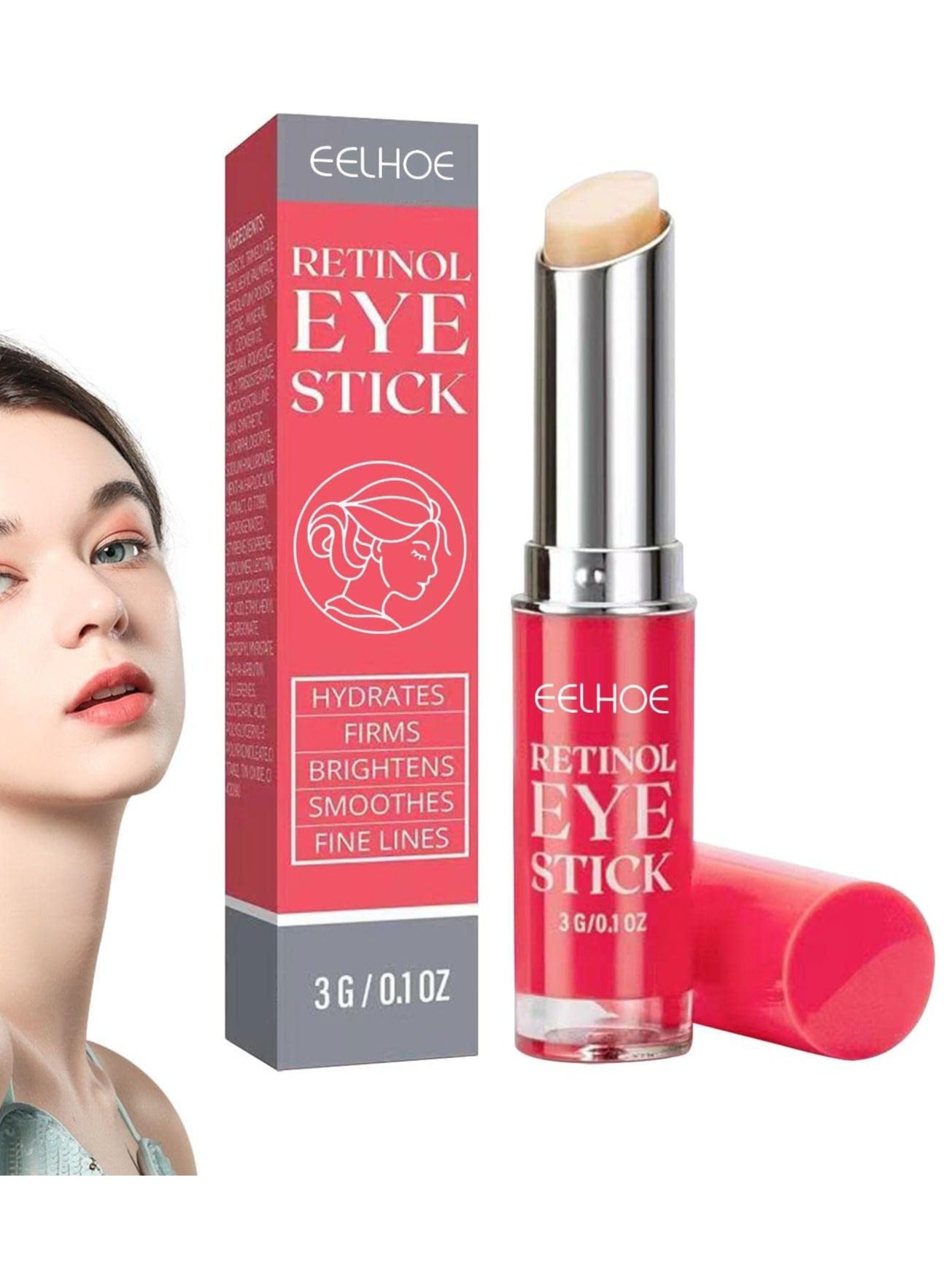 Retinol Eye Cream Stick for Dark Circles Smooth Skin Eye Stick for Remove Eye Wrinkle