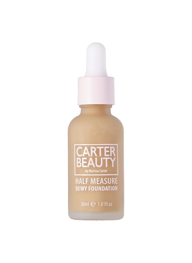 Carter Beauty Half Measure Dewy Foundation - Water-Based, Ultra Hydrating Formula - Buildable, Light-To-Medium Sheer Finish - Vegan And Cruelty Free, Paraben And Sulfate Free - Truffle - 1.01 OZ