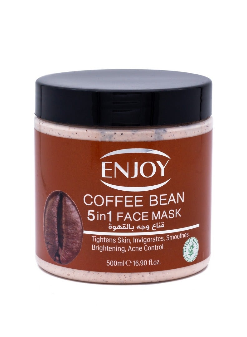 ENJOY Face & Body 5-in-1 Whitening Mask – Coffee Bean Extract for Brightening, Firming & Acne Control