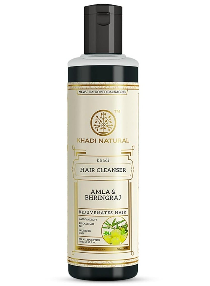 Khadi Natural Amla  Bhringraj Shampoo Cleanser for Controlling Dandruff  Hair fall   210ml