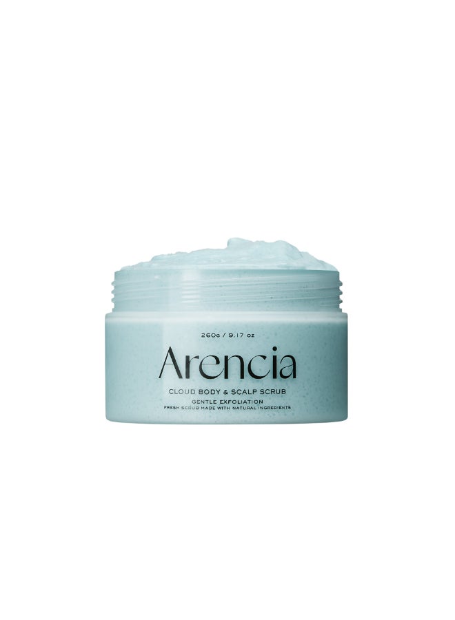 Fresh Cloud Sea Salt Body & Scalp Scrub (Mint)- Gentle Exfoliation for Softer, Refreshed Skin and Scalp, Korean Skin Care