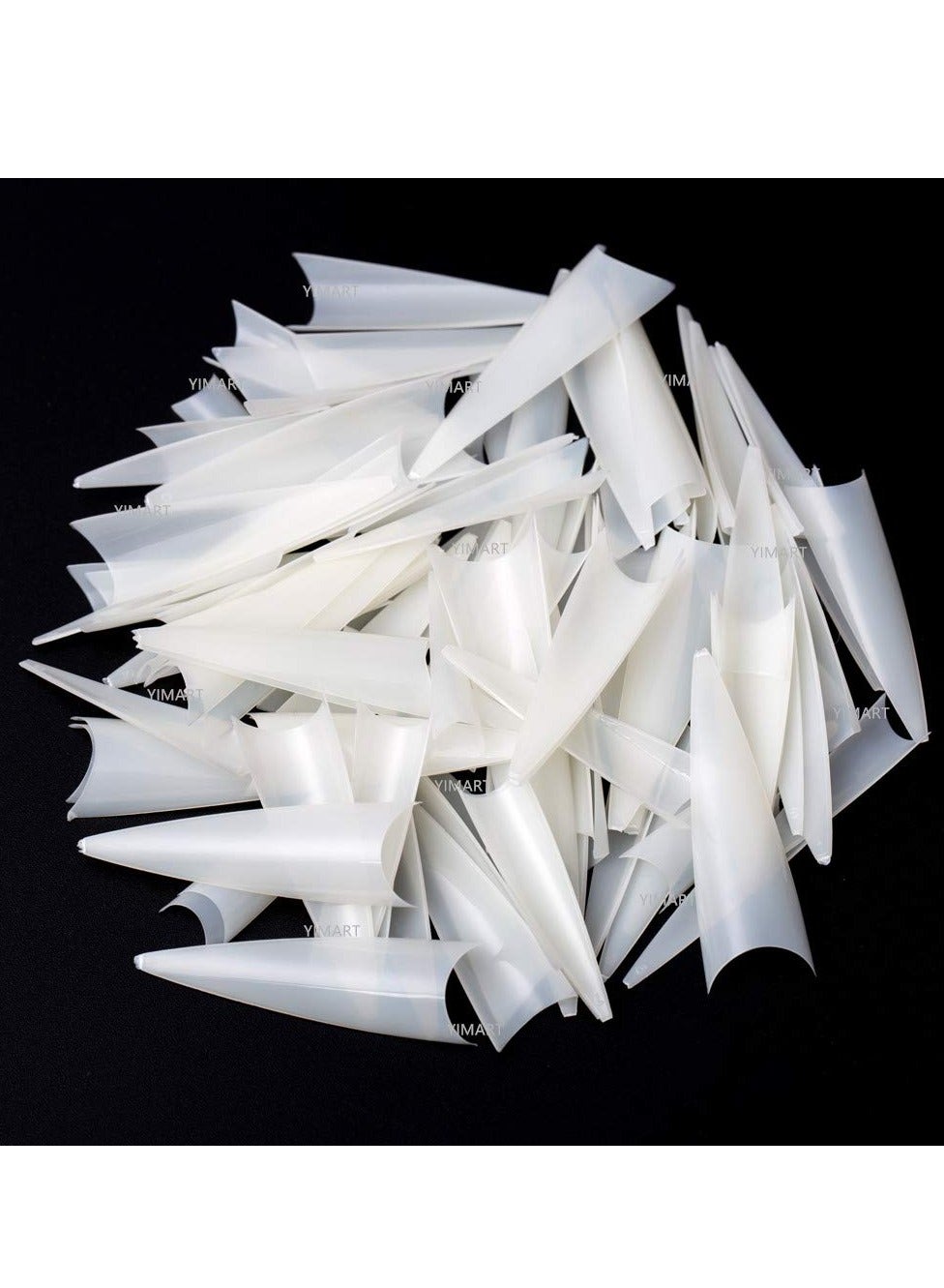 500pcs Acrylic Medium Long Stiletto Nail Tips Easy Coffin Nails Sharp False Nail Art Tips For Nails Salon