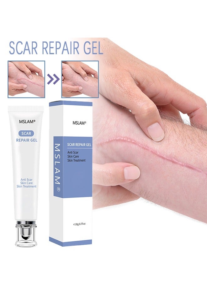 Scar Repaie Gel, scar Removal Gel Suitable For New And Old Scars On Cuts, Stretch Marks,Face And Body Burn Recovery Gel (20g)