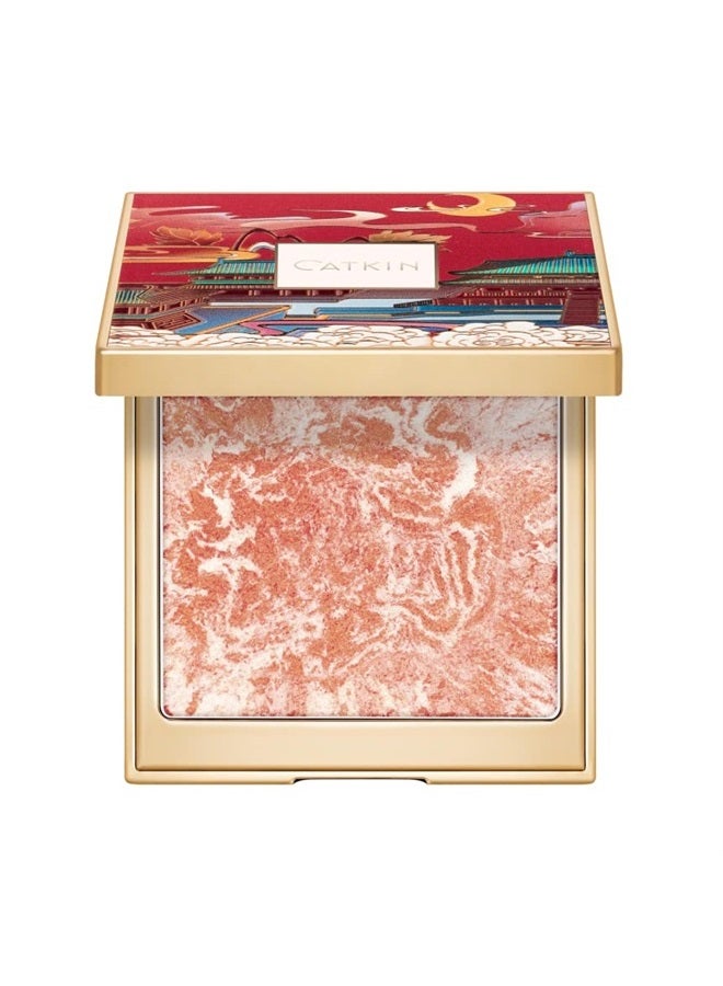 CATKIN Cheek Blush Bake Shimmer Pink Peach Multi Blusher Natural Powder Palette 10g (C04 Shimmer)