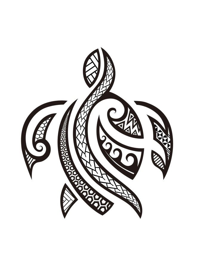 6 sheets Temporary Tattoos Tribal Turtles Polynesian Turtles Tortuga Samoan Maori Tortoise Arm Design for Men Temporary tattoo for Women Neck Arm Chest for Woman