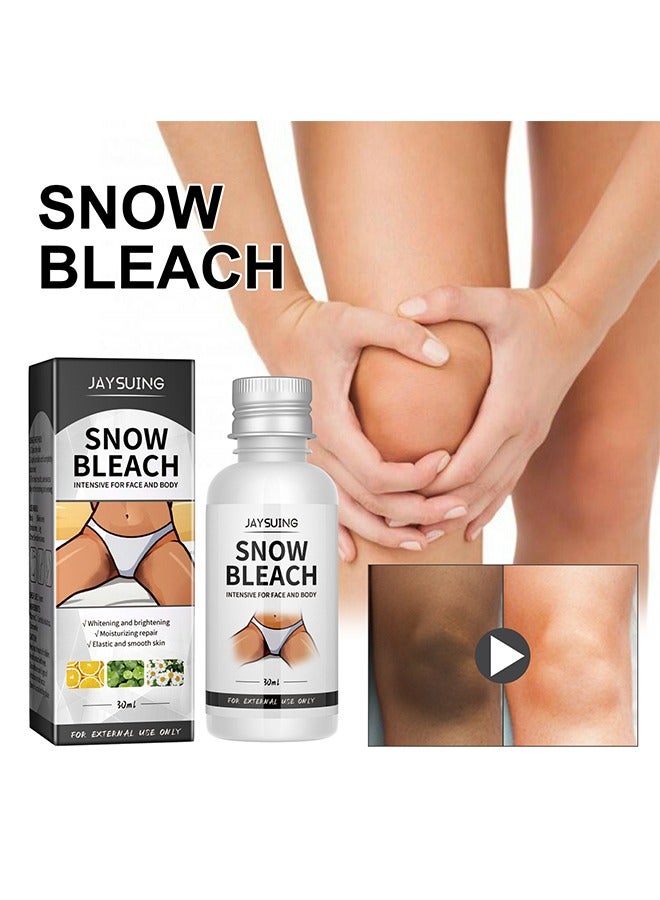 Snow Bleach 30ml,Cream for Private Part Underarm Whitening, Dark Skin Bleaching Cream for Dark Spots, Face and Body Skin Lightening Bleaching Cream for Intimate Areas Brightening