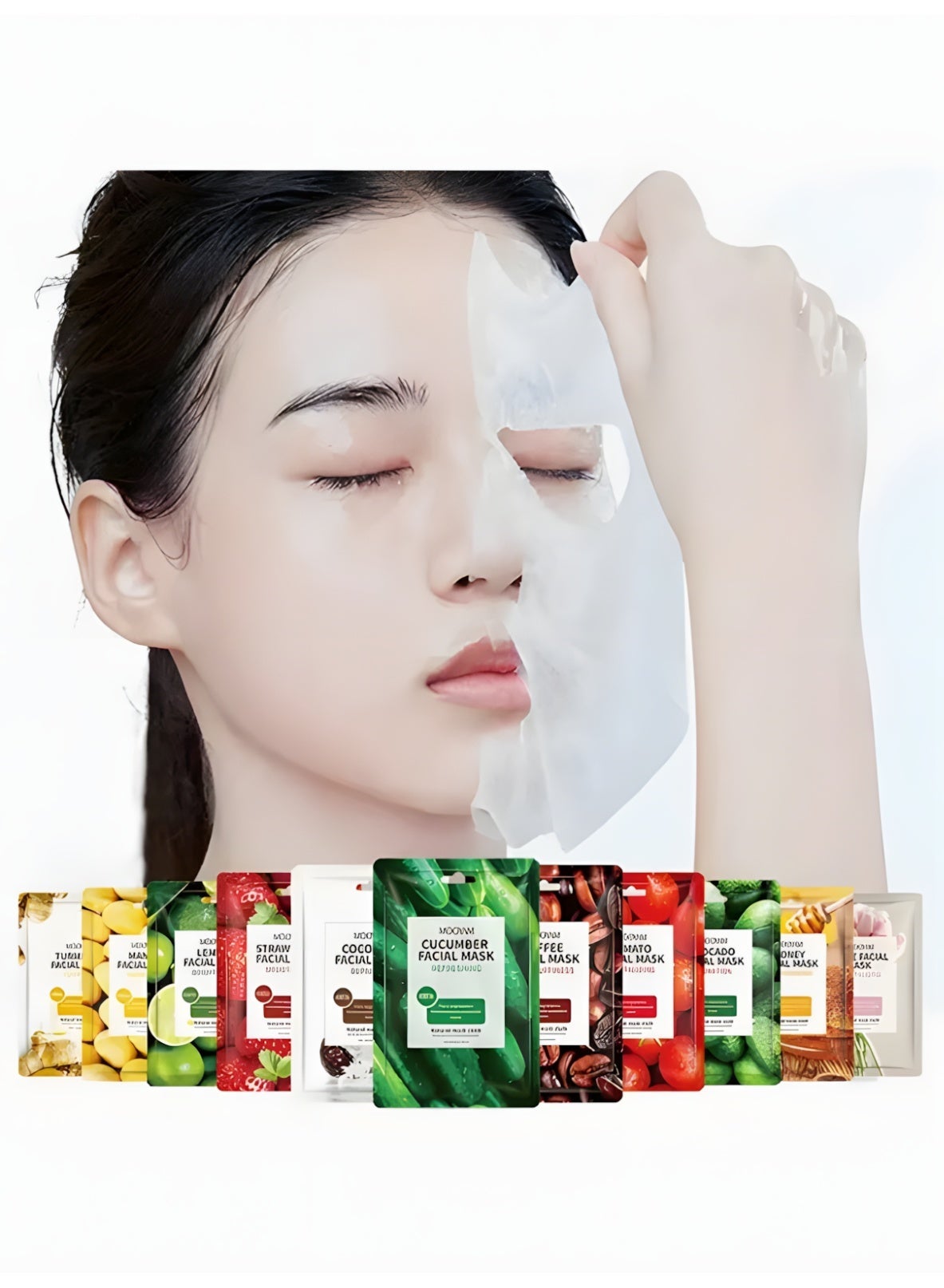 11-Piece Fruity Facial Mask Set – Brightening & Hydrating Skin Care