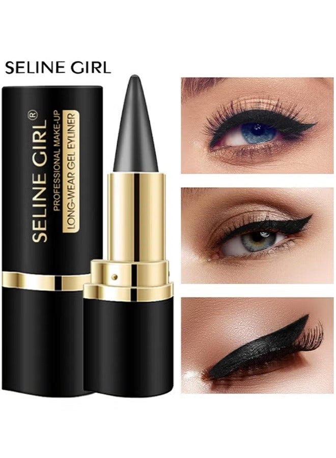 Smooth Gel Eyeliner-Long Wear Gel Eyeliner, Black Gray Eyeliner Pencils, Quick Drying Eye liner Gel Stick Eye Makeup Long Lasting, Eye Makeup For Women (02)