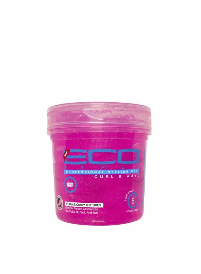 Ecoco Hair Gel - Curl And Wave - Anti-Itch, Alcohol-Free Formula - Perfect Hold For Angled Or Tapered Sides - Ideal For Wavy Hair - No Flakes - Not Animal Tested - Moisturizes - 16 Oz
