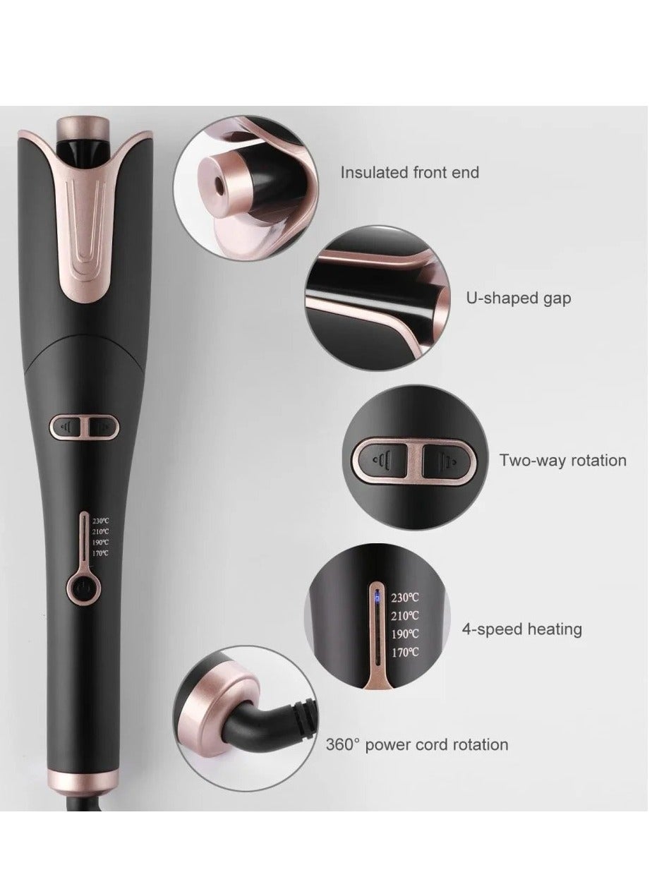DENX DX1354 Automatic Ceramic Hair Curler - Effortless 360-Degree Rotation, Adjustable Speed Settings for Perfect Curls