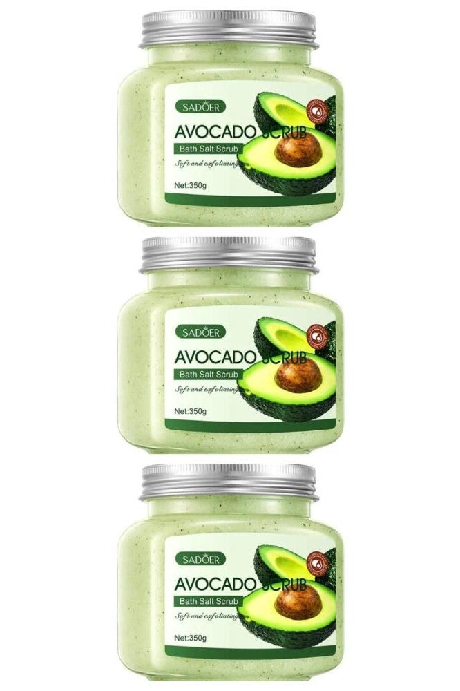 Avocado Exfoliating Salt Body Scrub 350g 3 pcs