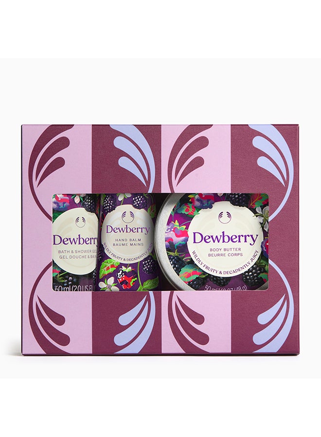 The Body Shop Dewberry Mini Gift – Stocking Filler for Normal Skin, Berry Extracts, Travel Kit for Dry Patch Relief 2-Piece