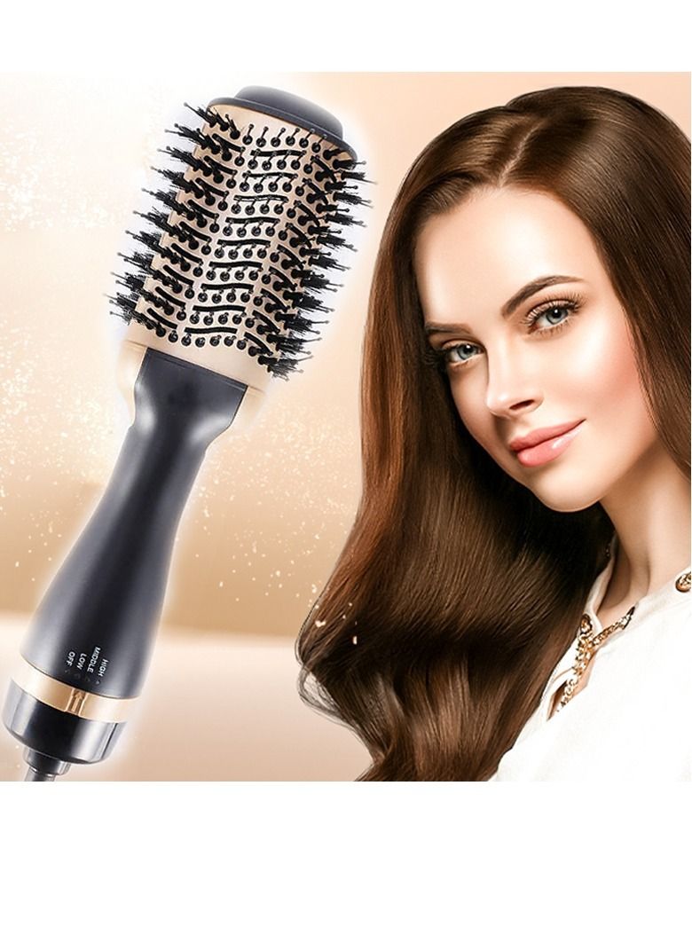 Hot Air Brush, 4 in 1 Hair Dryer Brush & Volumizer, One Step Blow Dryer Suitable for Straight and Curly Hair, Ceramic Coating Achieve Salon Styling at Home 1000W