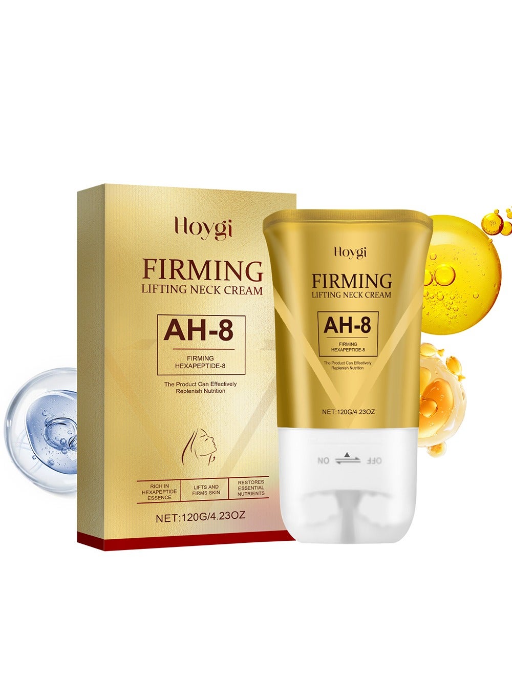Neck Firming Cream, Anti Aging Neck Cream to Smooth Neck Lines Wrinkles Fine Lines, Neck Moisturizers Hydrate to Improves Elasticity, Lifts & Promote Youthful, Healthy Skin ,with Double Roller Massage
