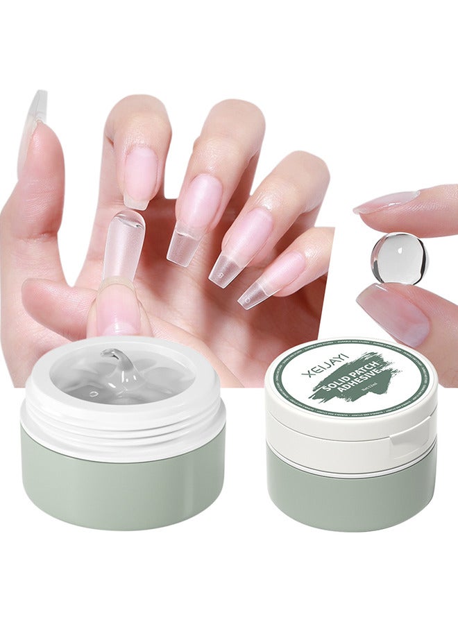 Solid Nail Glue Gel For Press On Nails Acrylic Fake Nails 3D PVC Candy Soft Polish For Nail Strengthening DIY Nail Art Home Salon Use