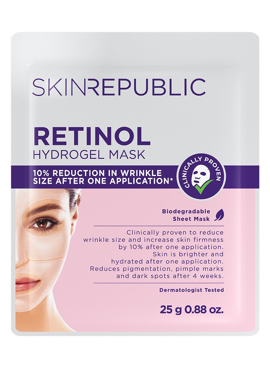 Anti-Aging Retinol Face Mask Sheet (1 Mask) with Niacinamide & Rice Water – Reduces Wrinkles, Pigmentation, Dark Spots & Pimple Marks, Improves Firmness, Brightens & Hydrates Skin