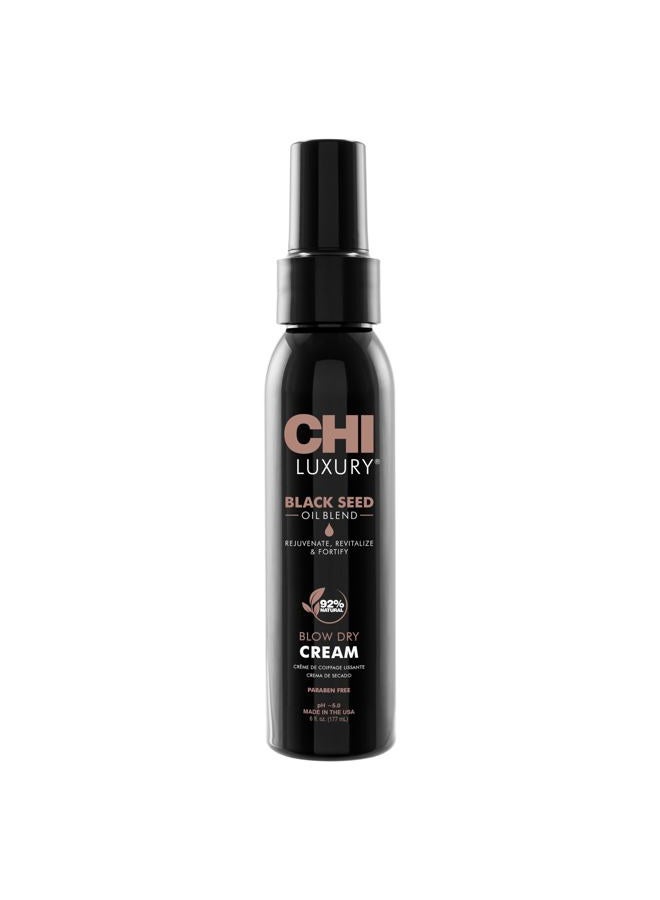 Luxury Black Seed Oil Blow Dry Cream, Moisturizing Styling Cream For Sleek & Smooth Hair, Light-Hold, Sulfate, Paraben & Gluten-Free, 6 Oz