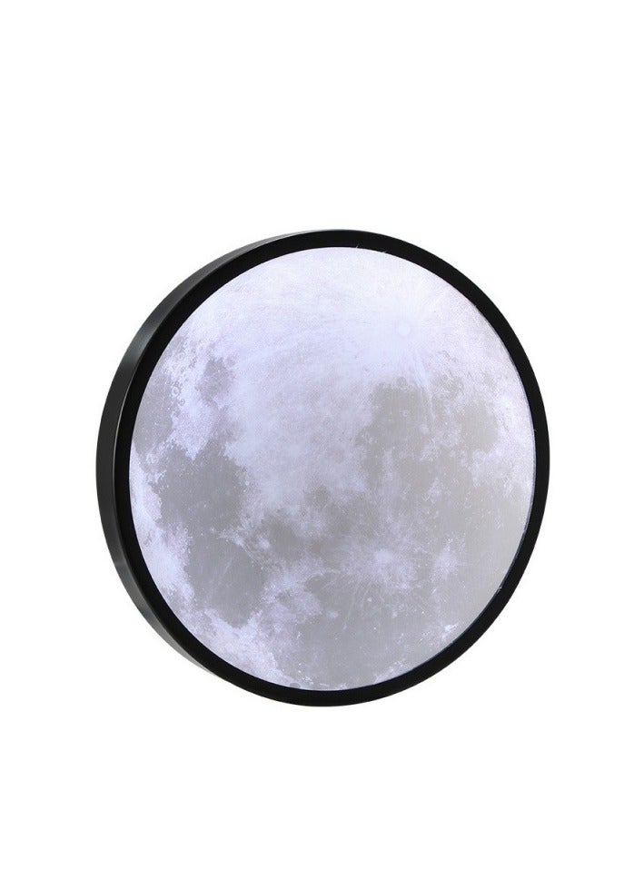 2-In-1 Wooden Frame Moon Makeup Mirror And Light