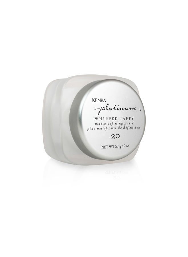 Kenra Platinum Whipped Taffy 20 | Matte Defining Paste | Delivers An Ultra-Matte, Firm Hold Finish | Sculpts, Smooths & Texturizes Styles | All Hair Types | 2fl. Oz