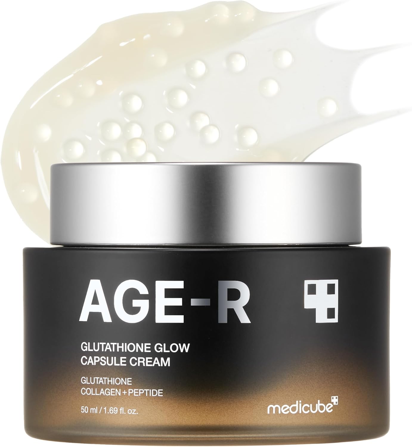 AGE-R Glutathione Glow Capsule Facial Cream - Instant Lifting Moisturizer - Collagen Peptide For Hydrating Glow - Improve Blemishes, Uneven Skin Tone - Korean Skin Care