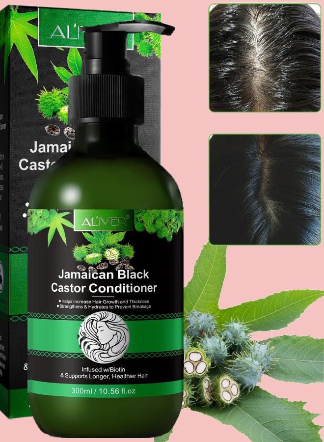 300ml Jamaican Black Castor Oil Conditioner Castor Conditioner for Hair Growth and Increase Thickness Infused with Biotin which Strengthens Hydrates Prevent Breakage Support Healthier Hair