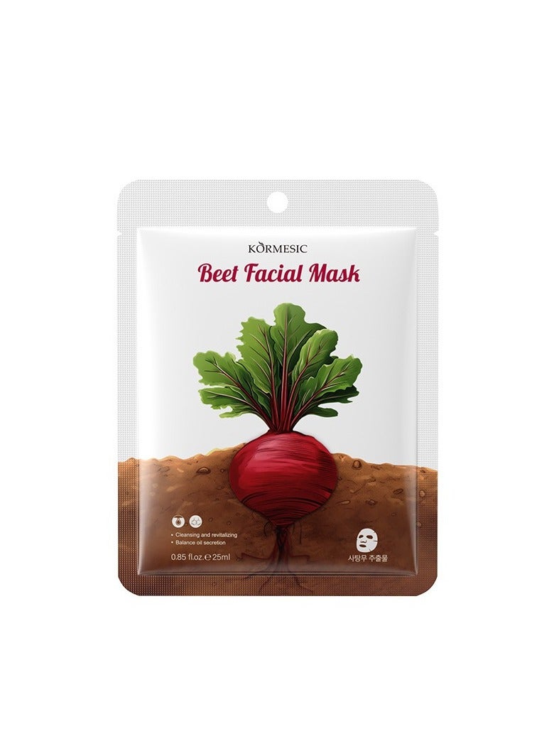 5pcs Beetroot Mask 25ml - Revitalizing & Antioxidant
