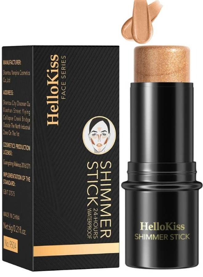 Shimmer Stick Makeup Highlighter Contour Bronzer Sticks Highlighter Makeup Stick for Face and Body Radiant and Shimmer Glow Water proof Long Lasting Smooth Face Contour Wand Shimmer Glow Pen 05
