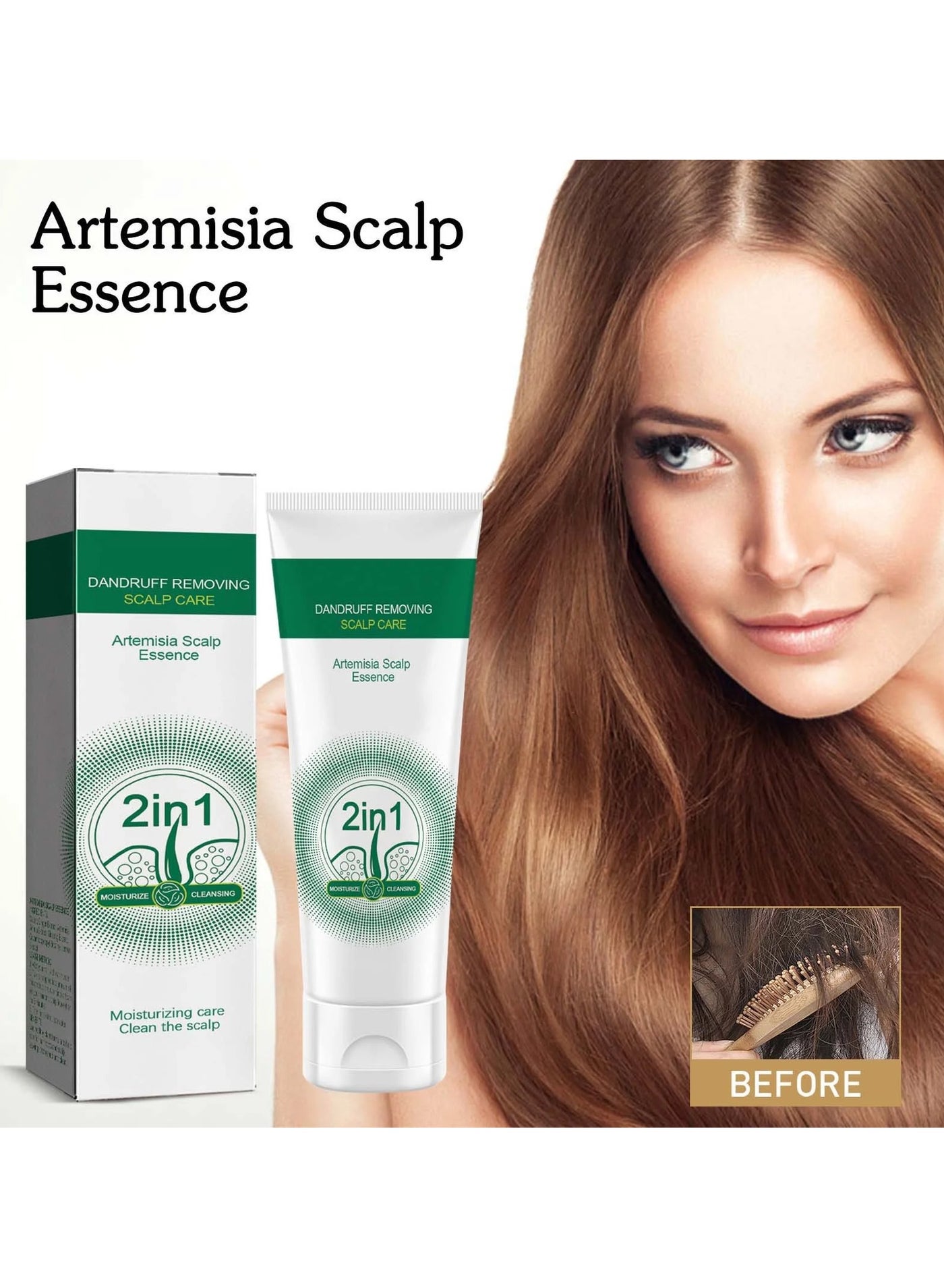 Anti-dandruff Shampoo Plant Extract Shampoo Anti-dandruff Artemisia Conditioner for Refreshing Fluffy Hair Care Oil Control Anti-itching 120g