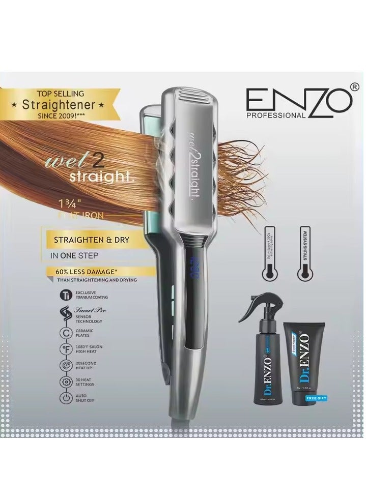 ENZO Full Keratin Treatment Electric Straightening Machine Professional Titanium Nice Flat Iron best seller Hair Straightener