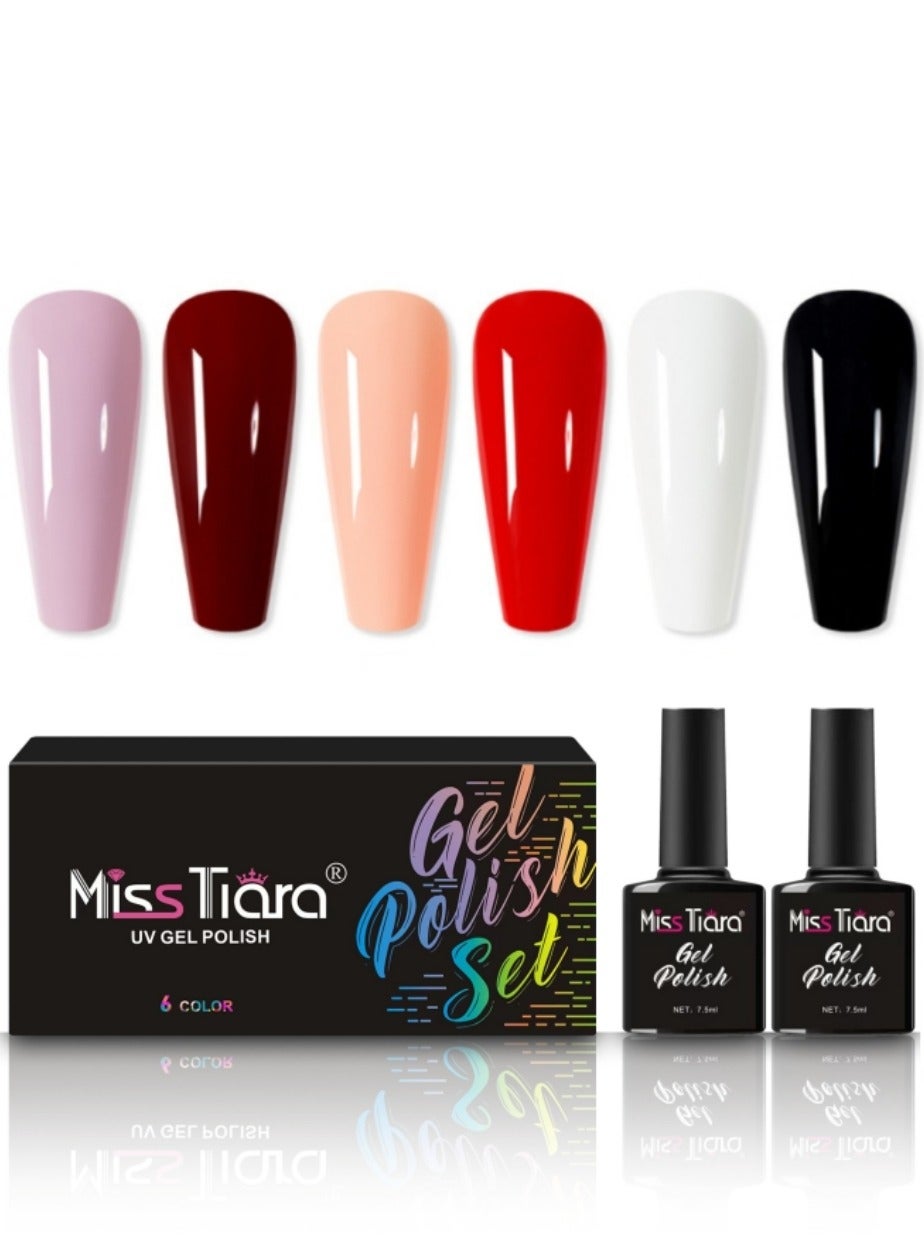 6-Piece UV and LED Nail Gel Polish Set A13