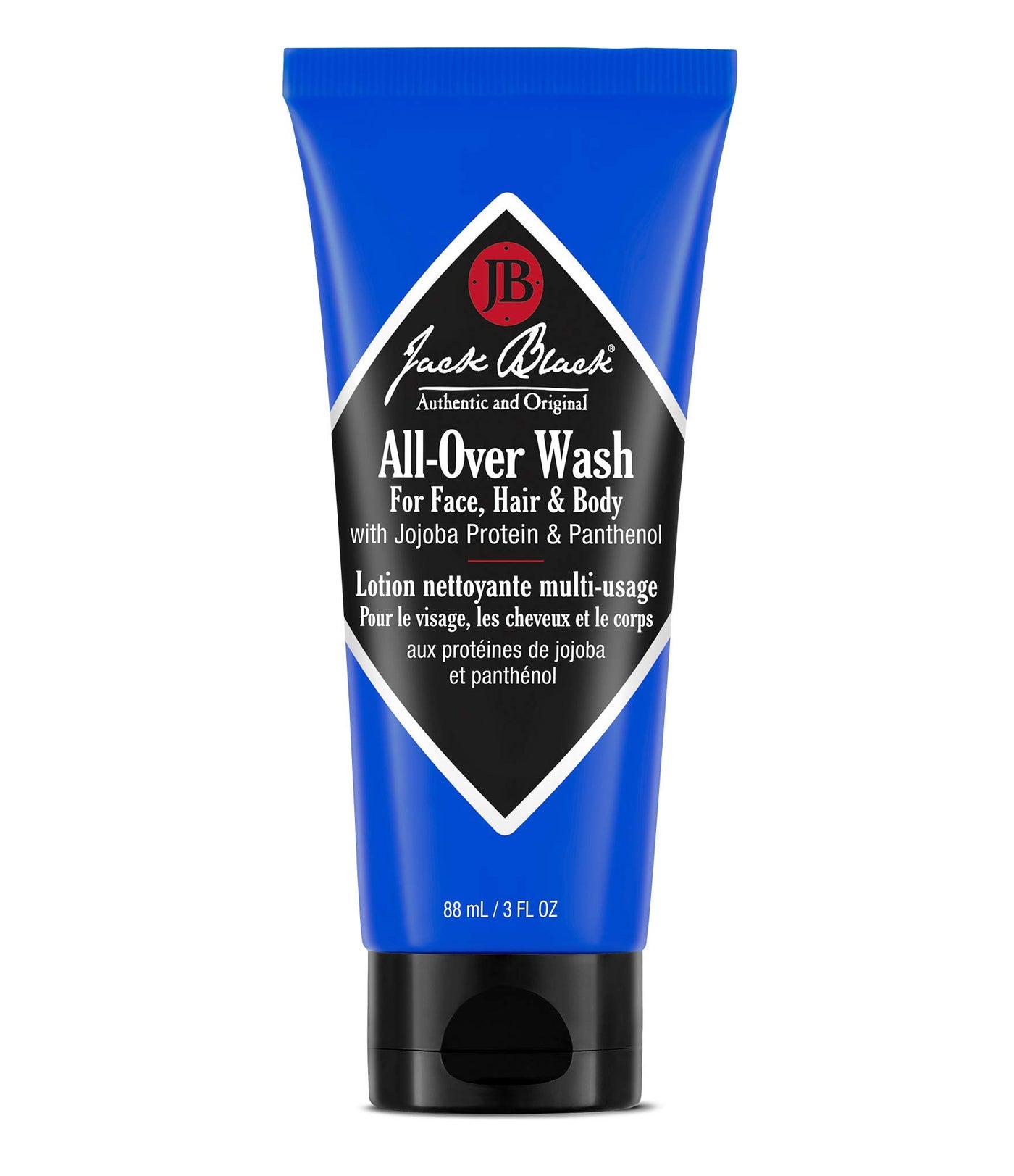 Jack Black All Over Wash Face, Body & Hair Cleanser, 3 Fl Oz â€“ Citrus, Mint & Oakmoss â€“ Mens Face Wash, Body Wash, Shampoo, Skin Care, Hair Care, Multi-Purpose Body Wash Men, Sulfateâ€“Free