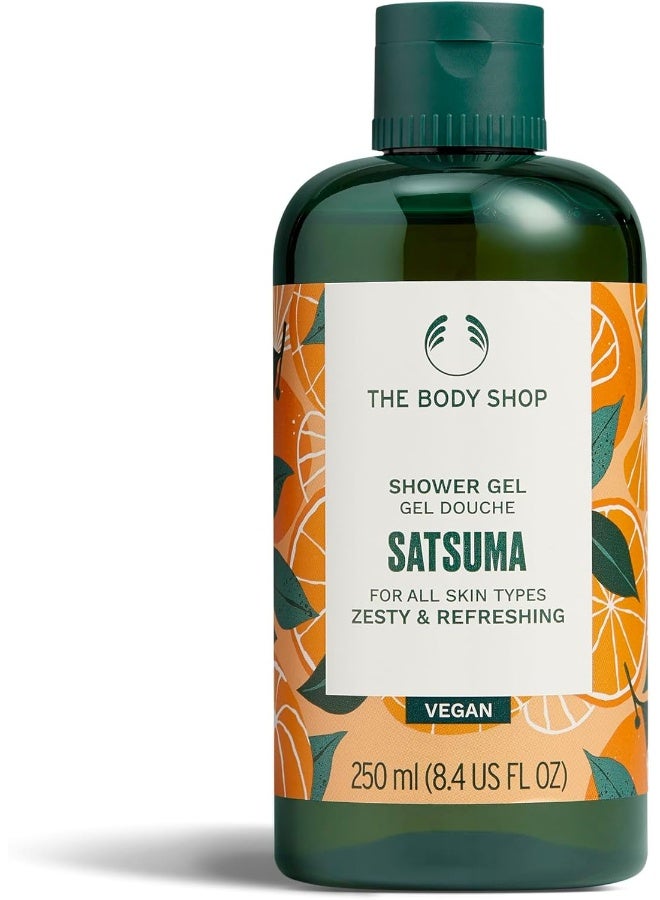 Satsuma Shower Gel – Refreshing & Juicy Body Cleanse | Enriched with Satsuma Extract and Organic Aloe Vera from Mexico | Leaves Skin Soft, Clean, and Energised with Zesty Orange & Mandarin Notes | Suitable for All Skin Types, 250 ml