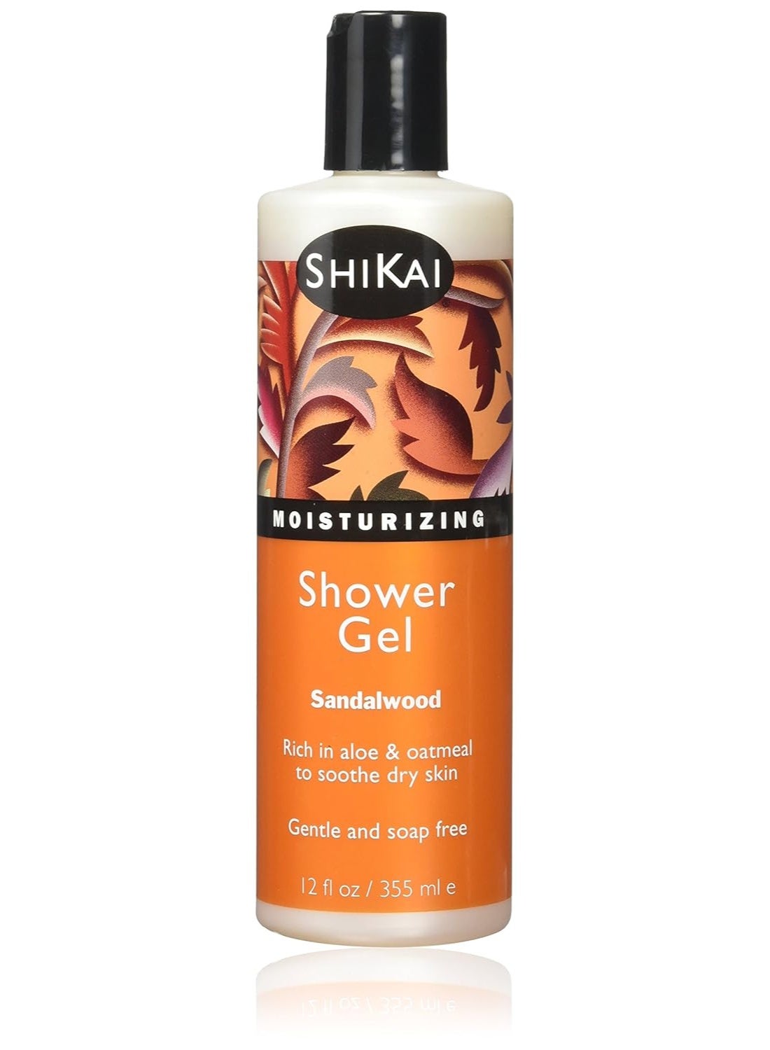 ShiKai Daily Moisturizing Shower Gel (Sandalwood, 12oz) | With Hydrating Aloe Vera & Oatmeal | Scented Body Wash for Dry Skin Relief