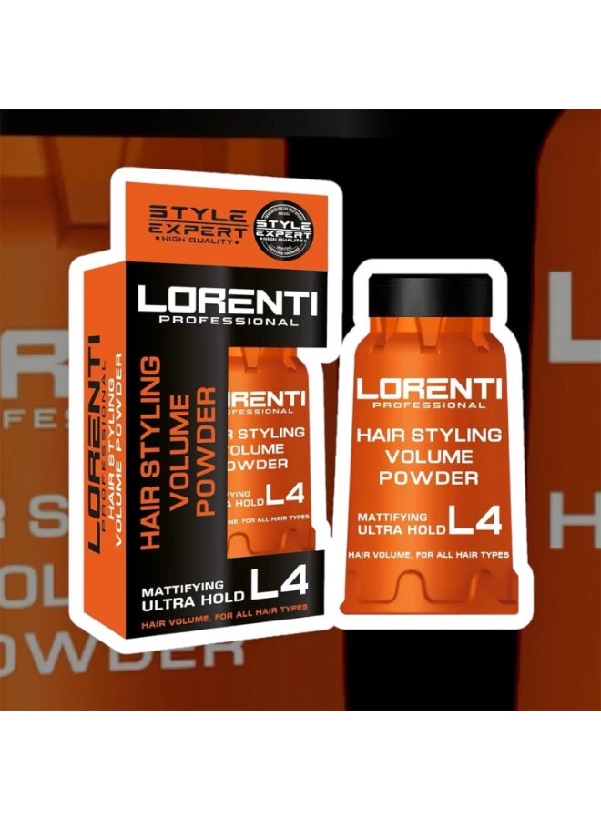 Lorenti Hair Styling Powder Wax L4  Mattifying Ultra Strong Volume Powder 30gr