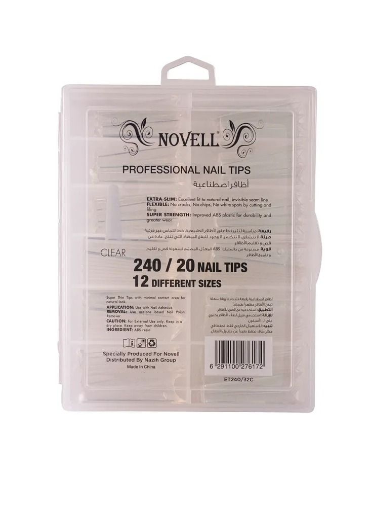 Nail Tips Professional Clear 12 Sizes 20 Each